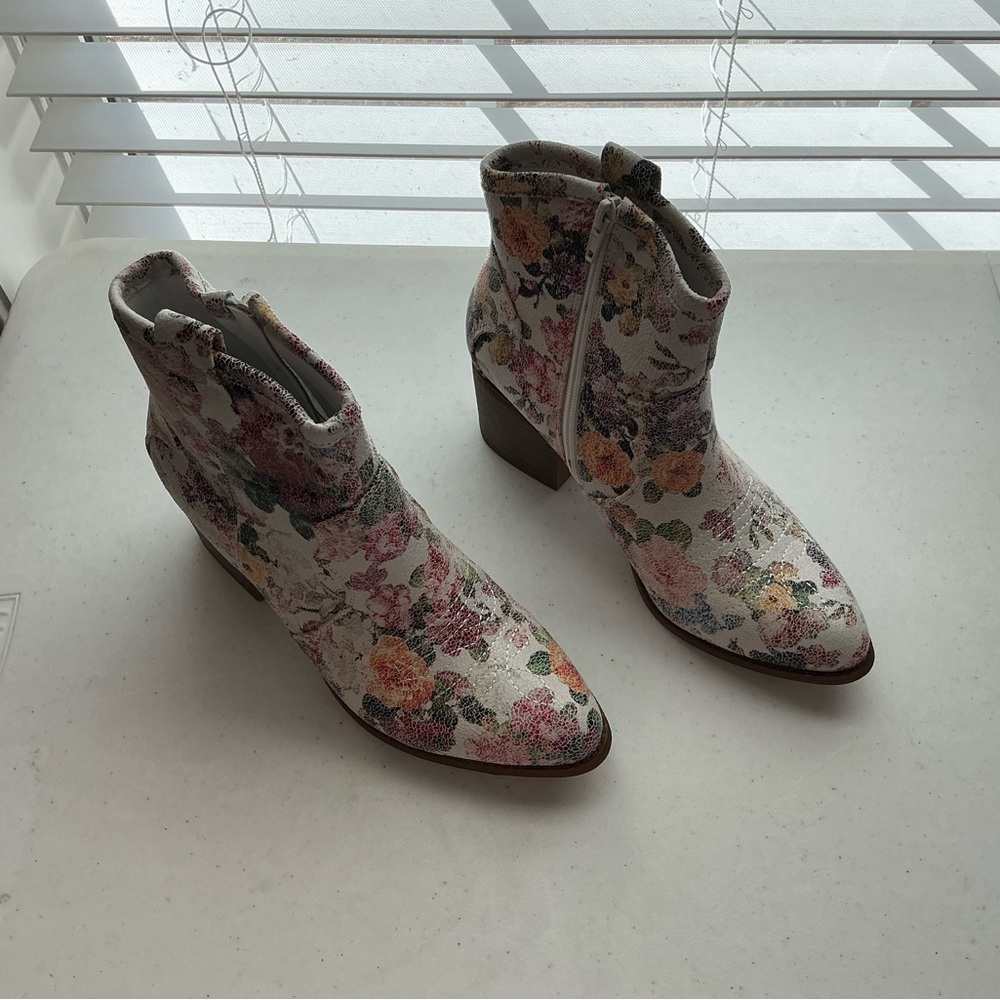 Floral Ankle Boots